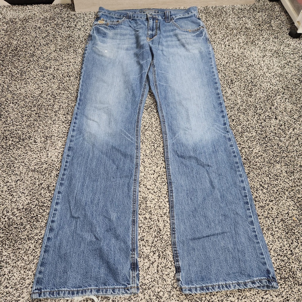 Cinch Men's Carter Mid Rise Relaxed Fit Boot Cut Jeans Size 34X36 Western Rodeo - Picture 3 of 15